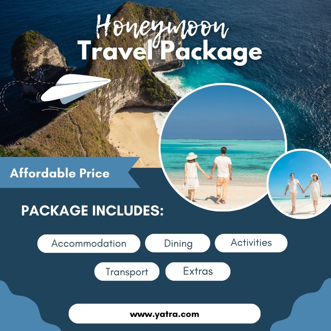Blue Simple Photosentric Honeymoon Travel Package Instagram Post honeymoon travel package